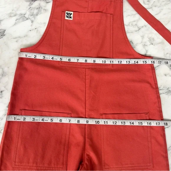 Lucy & Yak Orange Dungarees Bib Overalls Organic Cotton Women’s Size 2 - Picture 6 of 10